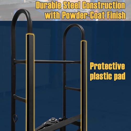 Olympia Tools Steel Appliance Hand Truck & Furniture Dolly, 1200 Lb, Black | Converts 2-Wheel to 4-Wheel, Auto-Recoil Ratchet Strap, Double-Welded Frame, for Fridges & Large Appliances - size: 1200 LB Auto-Recoil Appliance Hand Truck