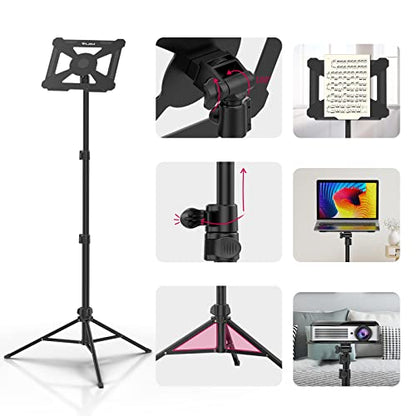 ULANZI Projector Tripod Stand, 23.6"-59" Laptop Tripod for Studio DJ Racks | DJ Racks Holder Mount with 360° Horizontal, Adjustable Height, Capacity 6.6lb for Outdoor Movies Home Office