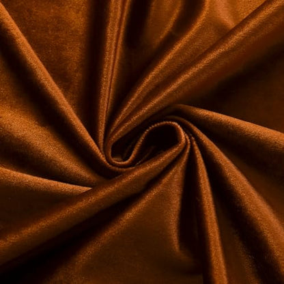 Velvet Tie Top Room Curtain Set- Honey Brown Velvet Drapes Bow Tie Design for Living Room/Bedroom W52 x L96-inch, 2 Panels - color: Honey Brown, size: 52"W x 96"L (Pack of 2)