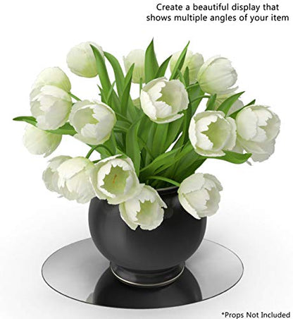 Marketing Holders 15” Round Acrylic Mirror Sheet Tiles Centerpiece Table Top Cover Kids Vanity Gyms DIY Crafts Boats RV Campers Lightweight Durable Ideal for Home Architectural Design - size: 15"L x 15"W