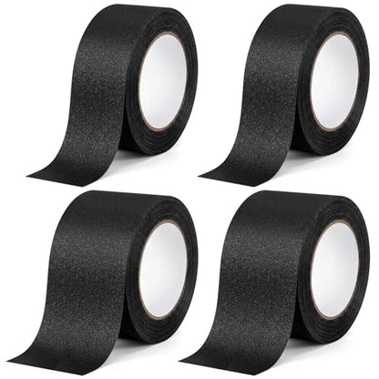 4 Pack Black Gaffers Tape 2 Inch x 30 Yards and 3 Inch x 30 Yards Grade Non Reflective Cloth Tape No Residue Water Resistant Easy Tear for Stage Film Cable Management