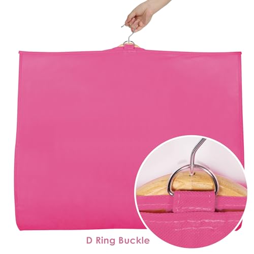 Univivi 40 Inch Dance Costume Garment Bags for Dancers, Rose Red, 8 Pack - color: Rose Red, size: 8 Pack