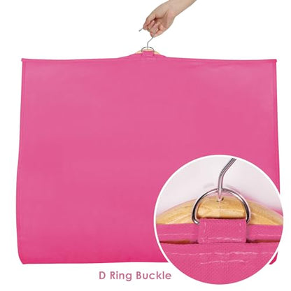 Univivi 40 Inch Dance Costume Garment Bags for Dancers, Rose Red, 8 Pack - color: Rose Red, size: 8 Pack