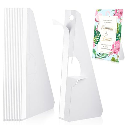 Marspark 12 Pack Poster Stand,10 Inch,White | Self Stick Easel Back Poster Board Stand, Convenient Peel and Stick Self Adhesive Easels Display Cardboard Sign - color: White, size: 10 Inch