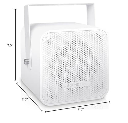 Sound Town Compact 2-Way 5" Coaxial Wall Mount Commercial Loudspeaker, White, with 5" Woofer, Birch Plywood, Speed Mounting Bracket for Bar, Church - color: White, size: 5"