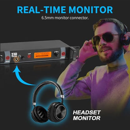 XTUGA RW2080 Wireless in Ear Monitor System,4 Bodypacks UHF IEM(572-599Mhz) - style: RW2080 4 Bodypacks