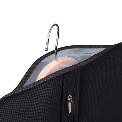 Univivi Garment Bag Suit Bag for Storage and Travel, 40 Inch, Set of 16 | Travel Bag with Zipper and Transparent Window, Non-woven Fabric, Foldable Washable Suit Cover for Jacket, Suits, Coats, Shirt - size: 24'' x 40''- 16 pcs-NWF