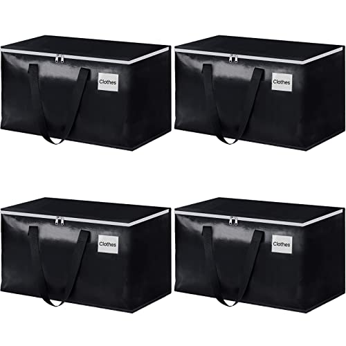 StorageRight Moving Bags, Moving Boxes, 93L 4-Pack Sotrage Bags Totes,Black - color: Black, size: 4 Pack