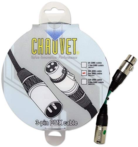 (8) Chauvet DMX3P10FT 10 Foot Male to Female 3 Pin DMX Lighting Cable