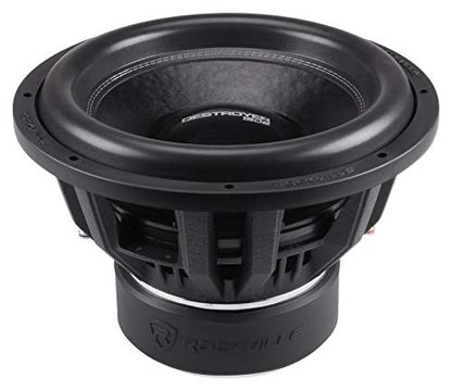 Rockville Destroyer 15D1 15" Dual 1-Ohm Competition Car Audio Subwoofer | USA Made Voice Coils, 8000W Peak, 2000W RMS, Dual 1-Ohm, Triple-Stacked 300 Oz Magnets, Cast Aluminum Basket, 35mm XMAX