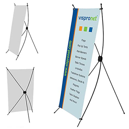 Vispronet Mini Desktop X-Banner Stand – Fits 9.8in x 15.7in Graphics, 5-Piece Vertical Banner Stand for Countertops and Tables, Trade Show Supplies for Promotional Events or Retail Displays - size: 5 pieces