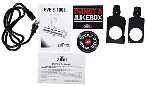 Audiosavings Bundle: Chauvet DJ EVE E-100Z 100W White Ellipsoidal LED DMX GOBO Projector Spot Light Bundle with Rockville RFAAW DJ Event Facade with Lightweight Metal Frame (2 Items)