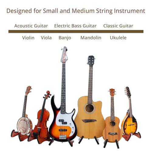 Guitar Stand, Acoustic Guitar Stand with Padded Foam, Classical Electric Guitar Stand,Folding Bass Guitar Display Stand Travel Guitar Stand, Compatible with Mandolin, Bass, Banjo, Ukulele,Rabbit-Shape Patented (Zebra) - color: Zebra