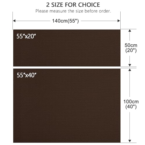 Speaker Grille Cloth Stereo Mesh Fabric, Brown, 55x20 in (140x50 cm) | 3-Layer Functional Acoustic Fabric, Fully Sound-Permeable, Dustproof & Stretchable, for Speaker & Furniture Refurbishment - color: Brown, size: 55" x 20"