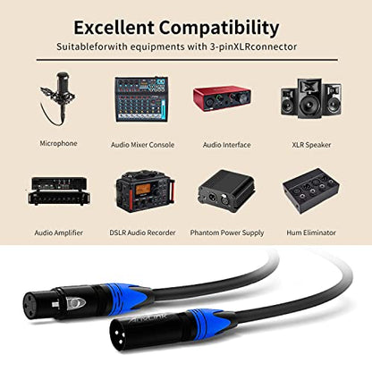 XLR Cables, Microphone Cable 35ft, XLR Male to Female | Mic Cable 3 Pin for Speaker Systems, Radio Station, and More - 1 Pack 35 Feet - size: 35 Ft 1 Pack