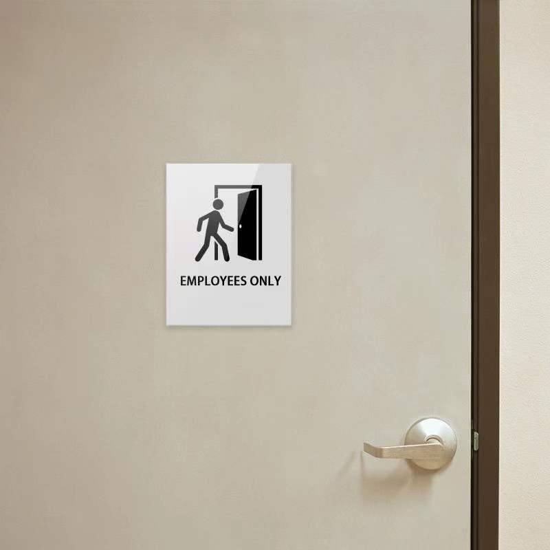 Acrylic Sign Holder 8.5 x 11 Wall Mount, Wall Mount Sign Holders, Clear Acrylic Frame with 3M Tape Adhesive, Plastic Wall Sign Holder for Office, Home, Restaurant-Vertical (6 Pack)
