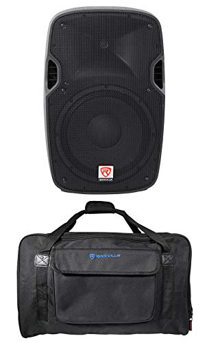 Rockville SPGN128 12" 1200W Passive 8-Ohm DJ PA Speaker with TB12 V2 Bag | 8-Ohm, 300W RMS, Speakon Input/Output, ABS Lightweight Cabinet, Pole Mount, Padded Carry Case, Live Sound, DJ PA, 2-items