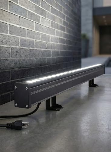 36W LED Wall Washer Light | 5000K Linear LED Light Bar | 10×60° Wide Beam, 4000+ Lumens, IP65 Waterproof 120V Outdoor Wall Washer for Signs, Billboards, Buildings & Landscape