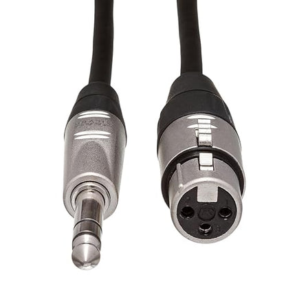Hosa HXS-003 Pro Balanced Interconnect, REAN XLR3F to 1/4 Inches TRS, 3 Feet - size: 3 Feet