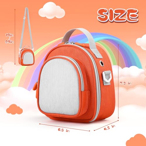 Carrying Case Compatible with Yoto Mini 2024 Edition & Headphone - color: Orange