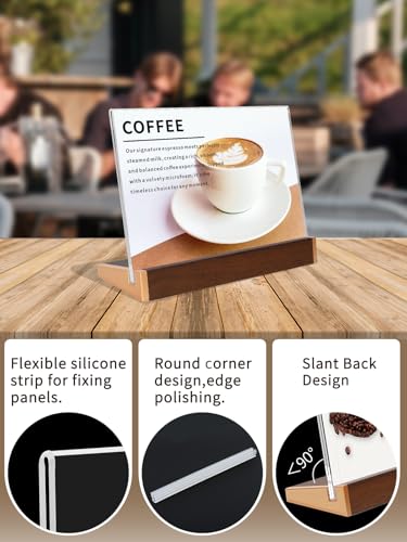 3 Pack 5X7 Acrylic Sign Holder Horizontal Tabletop Sign Display Frame for Coffee Shop/Restaurant Menu Stall/Exhibitions/Hotel/Office/Counter Display Show Holder - size: L-5X7