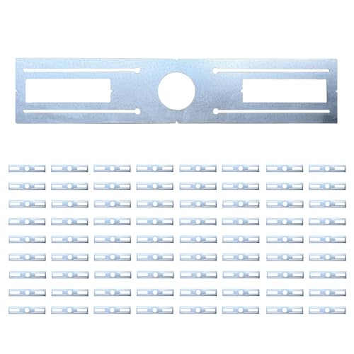 72 Pack 2" New Construction Mounting Plate Galvanized Steel Slim Rough-in Bracket with Round Hole for LED Recessed Downlight Plate - size: 2