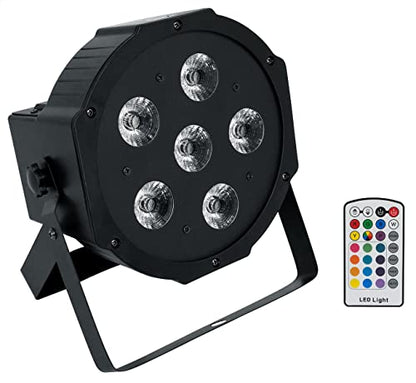 Rockville Battery Par 6RF Black RGBWA, UV Wireless DMX LED Wash Light | 15-Hour Rechargeable Battery, RF Remote Included, 6x6W LEDs, Sound Activated, Strobe, Dimmer, XLR DMX In/Out, Dual Bracket - color: Black