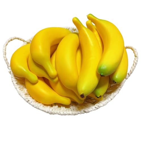 15pcs Fake Individual Banana, Artificial Yellow Bananas Lifelike Simulation Fake Fruit Home House Kitchen Decoration - color: 15pcs Fake Banana
