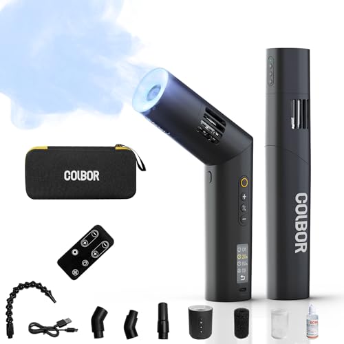 CF5 Portable Fog Machine, 40W Handheld Smoke Machine with RGB Lights and Leak Proof Design, Mini Fogger for Cosplay, Photography and Creative Parties, Haze Maker with Remote