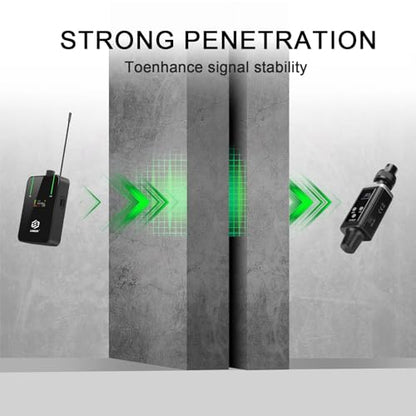 AR9 UHF Mono Wireless in-Ear Monitor System Transmitter and Beltpack Receiver for Studio, Band Rehearsal and Live Performance (AR9-1-BK)