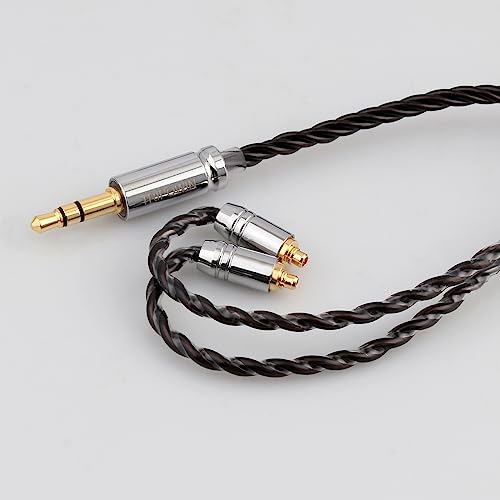Linsoul Tripowin Mirage IEM Cable,30AWG OCC 4N HiFi IEM Upgrade Replacement Cable, with 3.5mm Audio Jack for in-Ear Monitor Audiophile Musician(MMCX) | 30AWG OCC, with 3.5mm Audio Jack for in-Ear Monitor Audiophile Musician, MMCX - size: MMCX