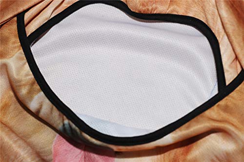 WTACTFUL 3D Animal Ears Balaclava, Breathable Face Mask for Halloween | Stand-Up Ears, Windproof Dustproof, Quick-Dry, No Fade Print, Soft, for Music Festivals Raves Ski Snowboard Moto Party - color: Golden Retriever Mss-01