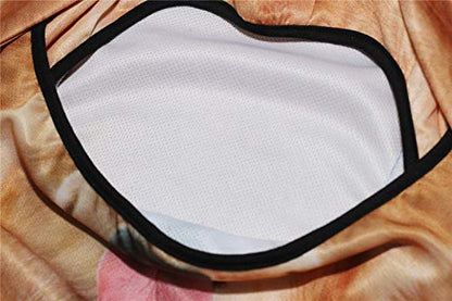 WTACTFUL 3D Animal Ears Balaclava, Breathable Face Mask for Halloween | Stand-Up Ears, Windproof Dustproof, Quick-Dry, No Fade Print, Soft, for Music Festivals Raves Ski Snowboard Moto Party - color: Golden Retriever Mss-01