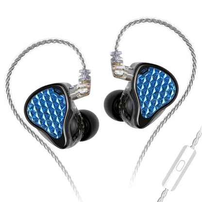 KZ ZAS Pro 7BA+1DD in Ear Monitor, 3.5mm Jack HiFi IEM with Mic, Black - color: Black, size: Mic