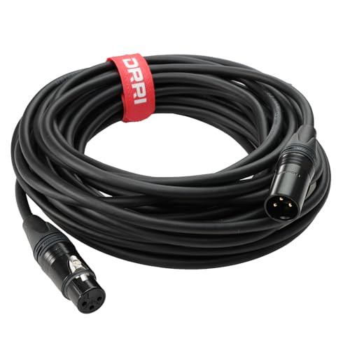 24V DC Power Cable Neutrik 3-Pin XLR Female to 3-Pin XLR Male for LED Lights (15M) - size: 15M