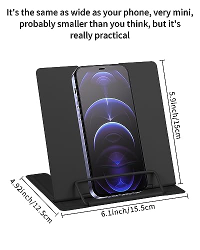 MSDADA Small Desk Book Stand Metal Reading Rest Book Holder Adjustable Cookbook Documents Holder Portable Sturdy Bookstands for Recipes Textbooks Tablet Music Books(Black) - color: Black