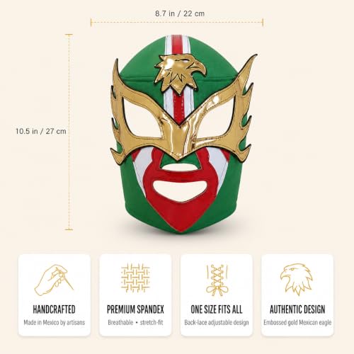 Artisans Bazaar Mexican Custume Wear Masks Luchador Mexicano Wrestling Masks Foamy Material for Men & Women Lucha Libre Adult - style: Mexicano