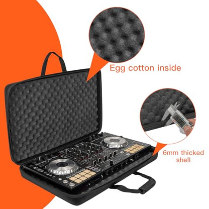 Lightweight Molded Hard Storage Case Fits for Pioneer RX, SX, SX2, SX3, Denon MC7000, FLX6 (L-27.2x 15.7 x 4 Inch) - size: DDJ-FLX6/SX2/SX3