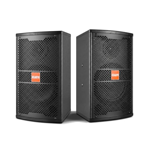 8" Passive Speaker Pair, 800W Peak Power 2-Way Karaoke Speakers, 8 Ohms for Crystal-Clear Vocals, Home Entertainment, DJ, and PA Audio; Requires an Amplifier or Receiver - size: 8 inch