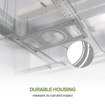 ASD 24 Pack New Construction Mounting Plate Round Hole - 8/10/12 Inch Flat Galvanized Steel Wafer Light Rough In Plate, Universal Light Fixture Mounting Bracket for LED Recessed Lighting - color: Symmetric 8-10-12", size: 24 Pack