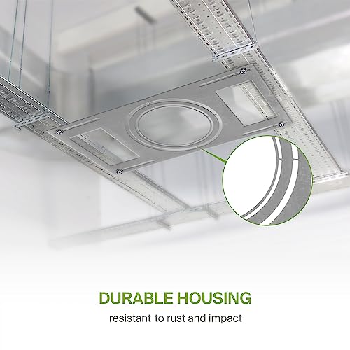 ASD 6 Pack New Construction Mounting Plate Round Hole - 8/10/12 Inch Flat Galvanized Steel Wafer Light Rough In Plate, Universal Light Fixture Mounting Bracket for LED Recessed Lighting - color: Symmetric 8-10-12", size: 6 Pack