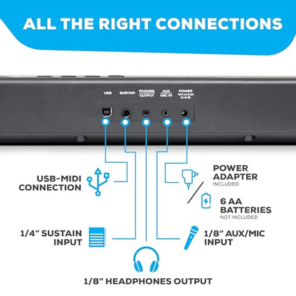 Alesis Recital Play 88-Key Piano Keyboard Bundle | Portable, 480 Voices, Split/Layer Modes, Includes Lessons, Stand, Sustain Pedal, Headphones, Carry Bag, for Beginners - size: 88 keys + accessories, style: Recital Play w/ Accessories
