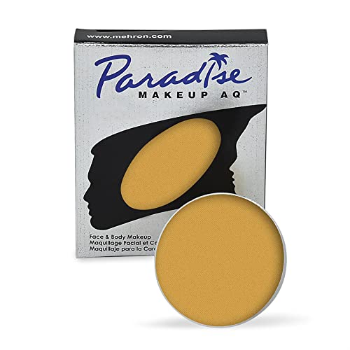 Mehron Makeup Paradise AQ - DIJON, Water-Activated Face & Body Paint - color: Dijon, size: 0.25 Ounce