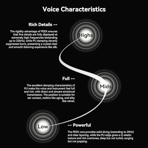 SPA-SG in Ear Monitor Headphones,EarAcoustic Audio 10MM PEEK+PU Composite Diaphragm Inner-Magnet DD HiFi in Ear Earphones,Crystal Diamond Surface IEM with Mic for Singers/Musicians/Audiophile - style: with Mic