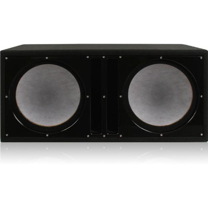 BELVA Dual 10-inch Car Ported Subwoofer Box 3/4-inch MDF Prelined Polyfil Includes Custom Blue Baffle [BBX210BK] | 3/4-inch MDF Prelined Polyfil Includes Custom Blue Baffle [BBX210BK] - size: Black Dual 10" (box only)