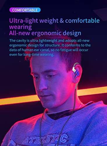 keephifi KBEAR Storm in Ears for Musicians Singers Audiophile Headphone in Ear Monitor Headphone 10mm Strong Magnetic Dynamic Driver Earbuds (Purple, USB C with Mic) - color: Purple
