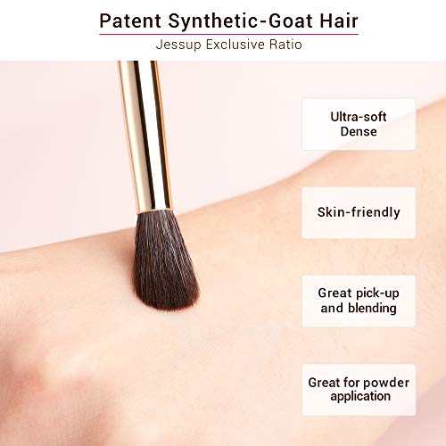 Jessup Eye Makeup Brushes Set 15 Eyeshadow, Eyeliner, Concealer Brush T284 | With Label, Soft Mixed Hair, Seamless Blending & Sharp Definition, Creates Smoky & Natural Eye Looks for Professionals - color: E-Zinfandel