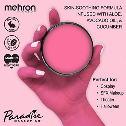 Mehron Makeup Paradise AQ - LIGHT PINK, Water-Activated Face & Body Paint - color: Light Pink, size: 1.4 Ounce