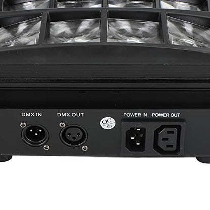 Topteng 80W DMX Moving Head Light DJ Light RGBW, Sound Activated 8LED RGBW Spider Moving Head Stage Lighting Beam DMX Disco Party DJ Lighting