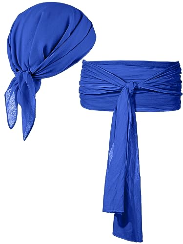 Bencailor 2 Pcs Pirate Costume Accessories Women - color: Dark Blue, size: Medium